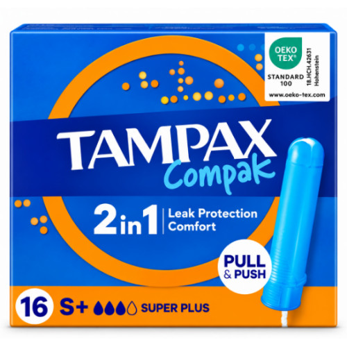 Тампони Tampax Compak Super Plus з аплікатором, 16 шт.